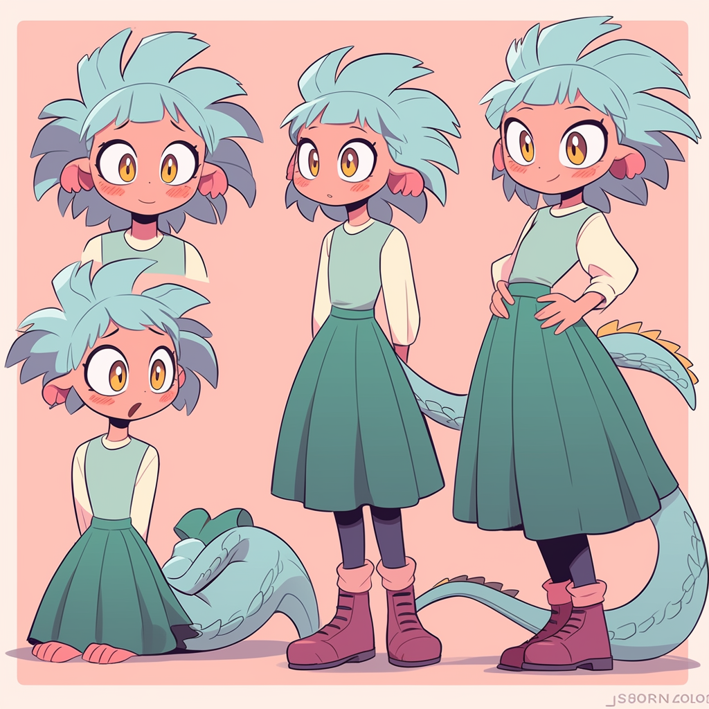 Cute furry female lizard anthro