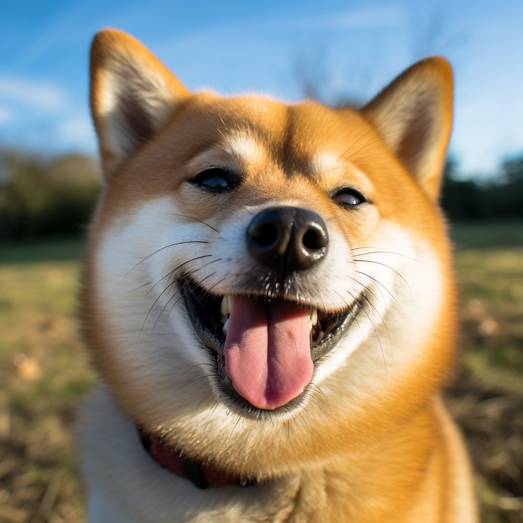 Adorable Shiba Inu with a smile