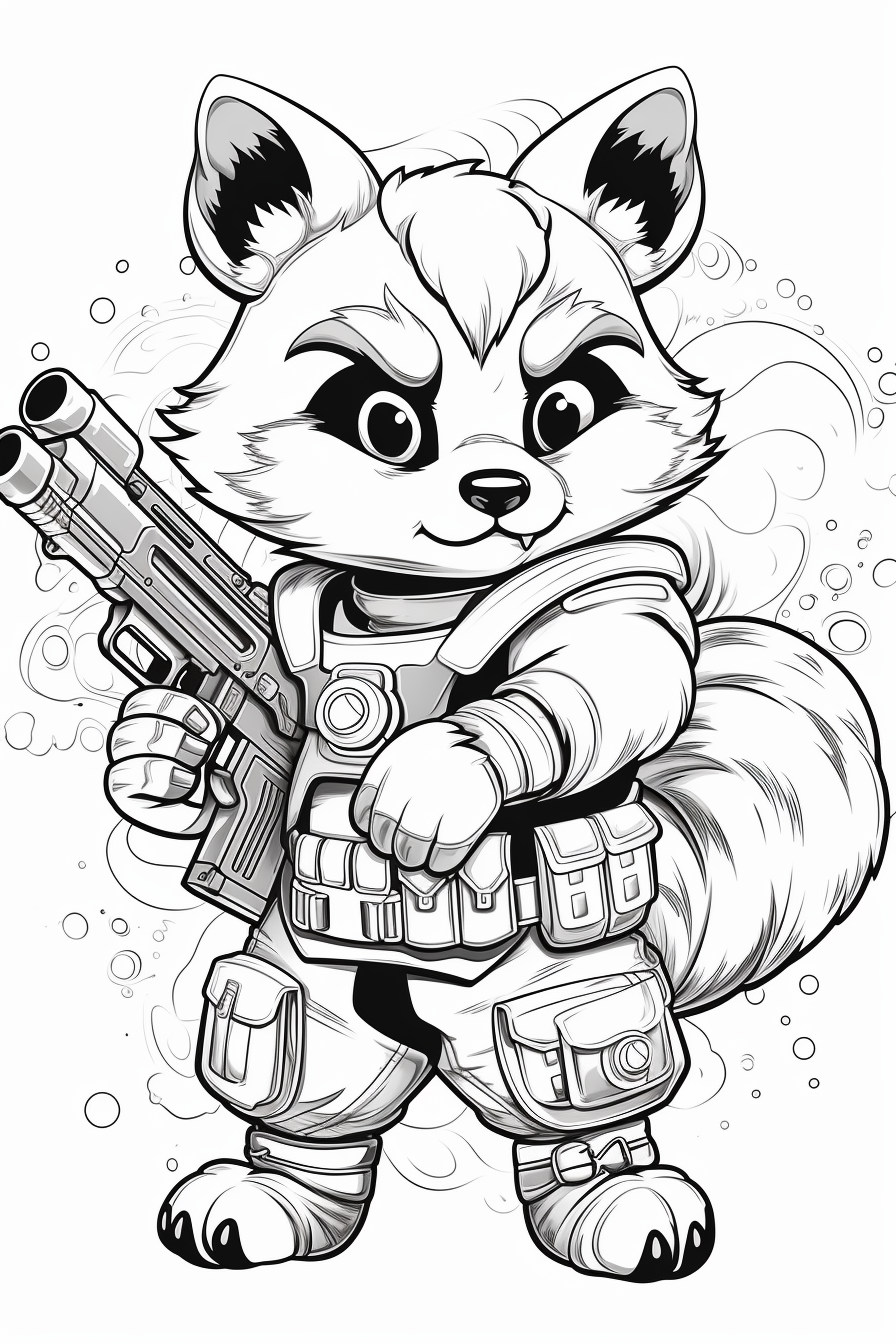 Furry badger hero in fighting stance