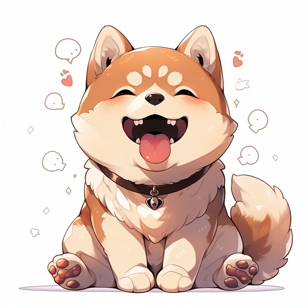 Friendly Shiba Inu with a big smile