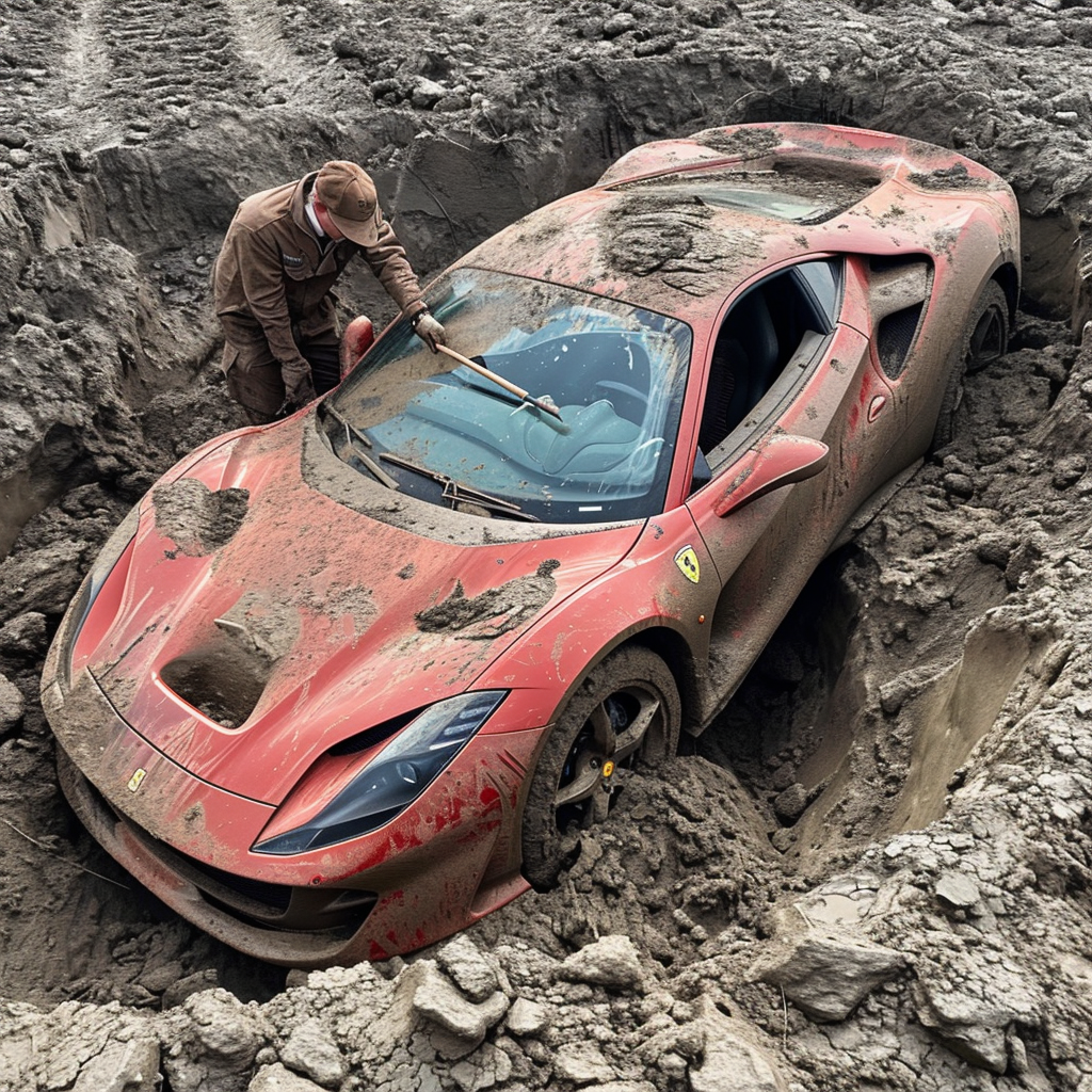 Future archeology Ferrari 812 dig