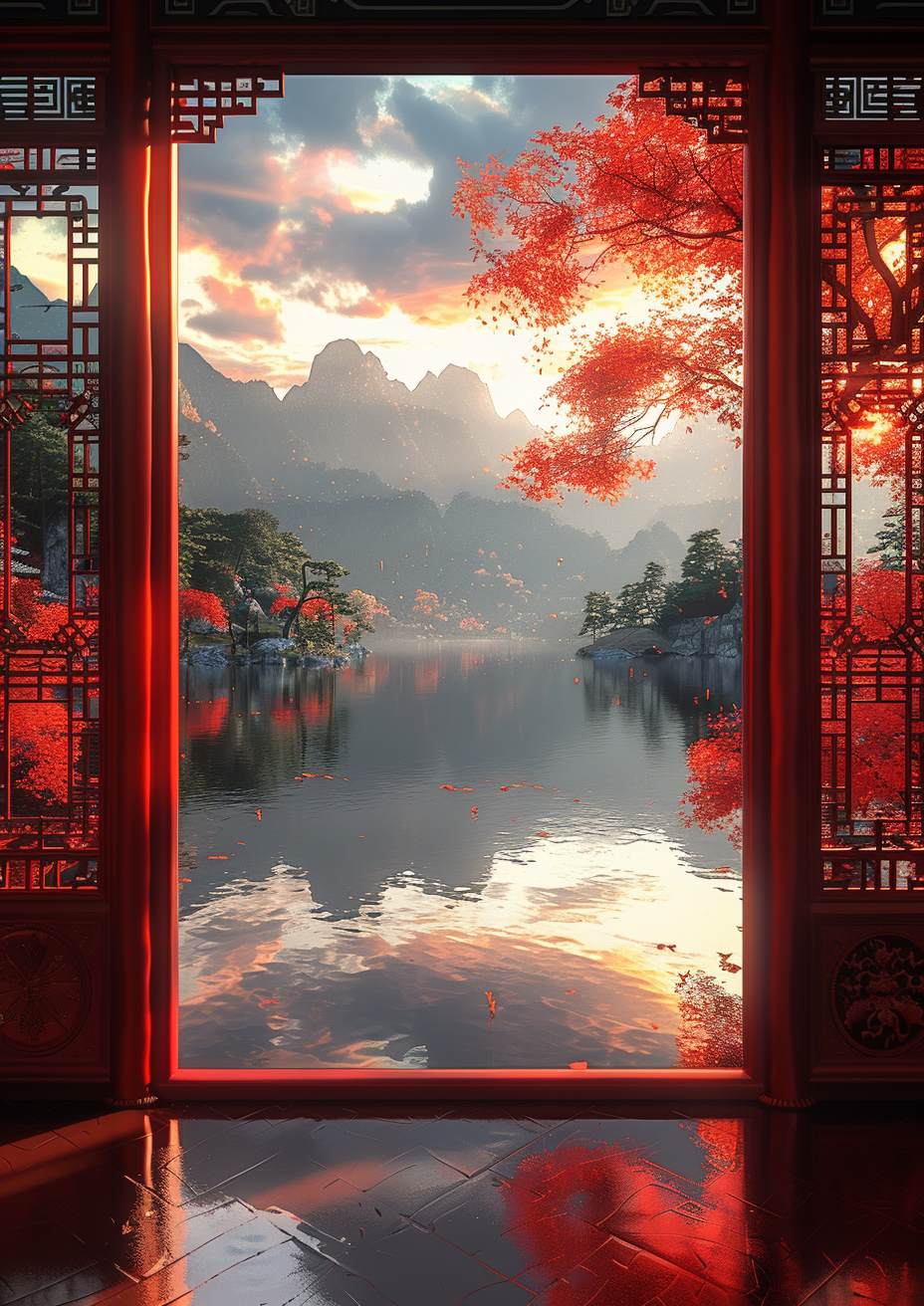 Athena reflection in oriental setting