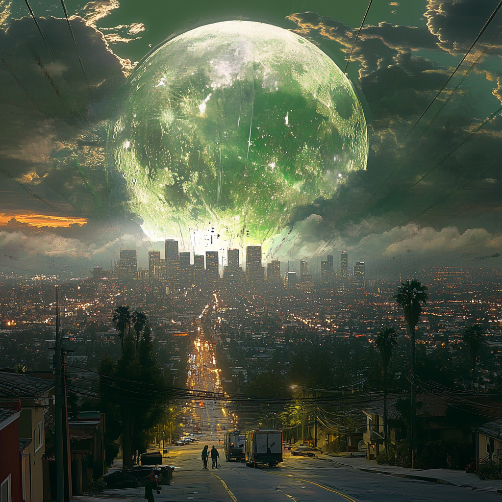 Future Los Angeles City Painting Scene