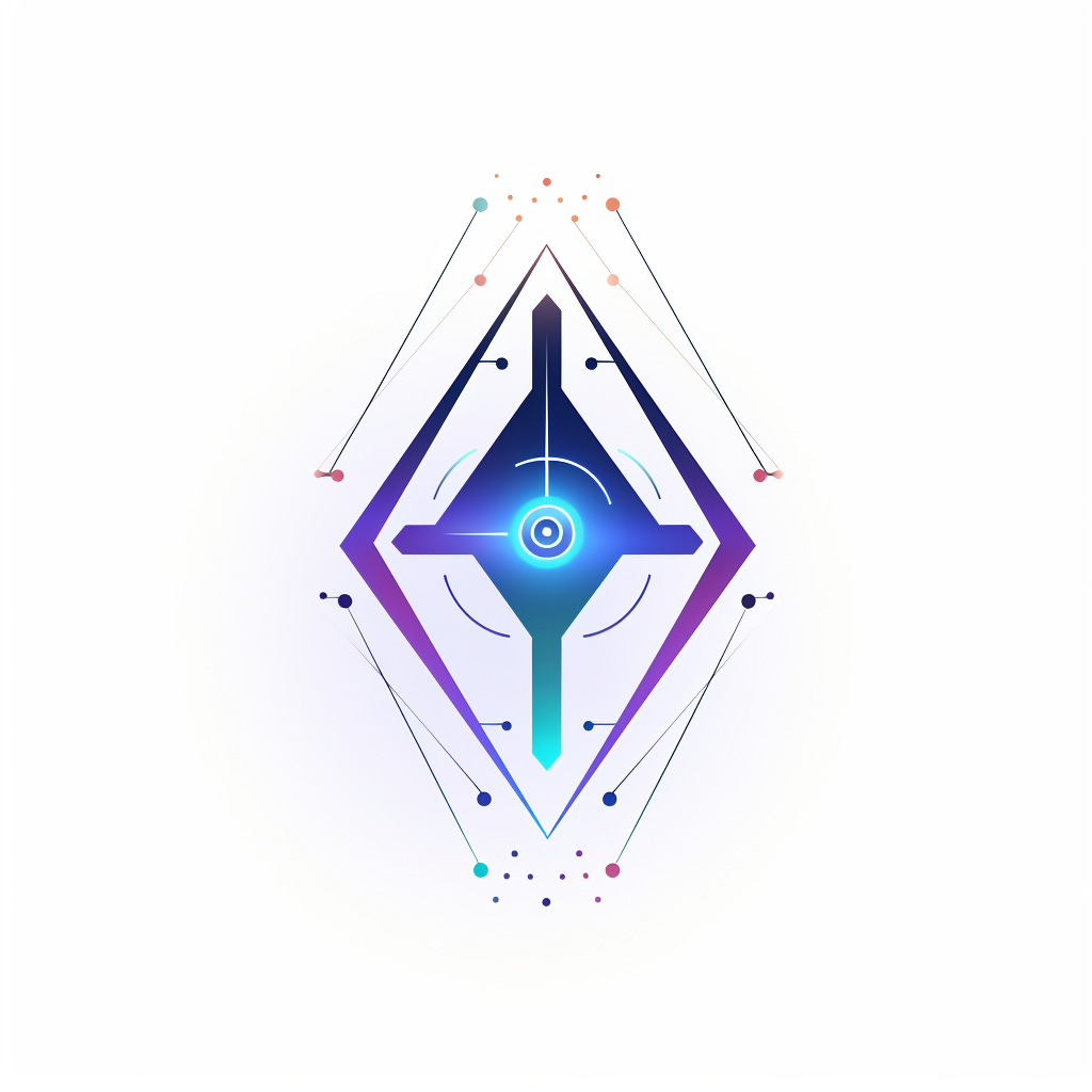 Futuristic AI Blockchain Logo Design