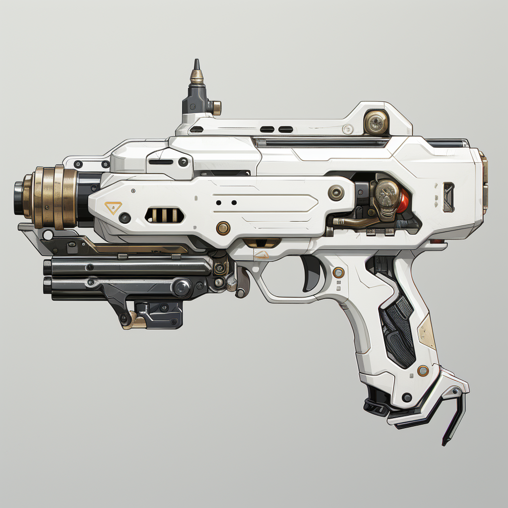 Futuristic Angel Submachine Gun Concept Art