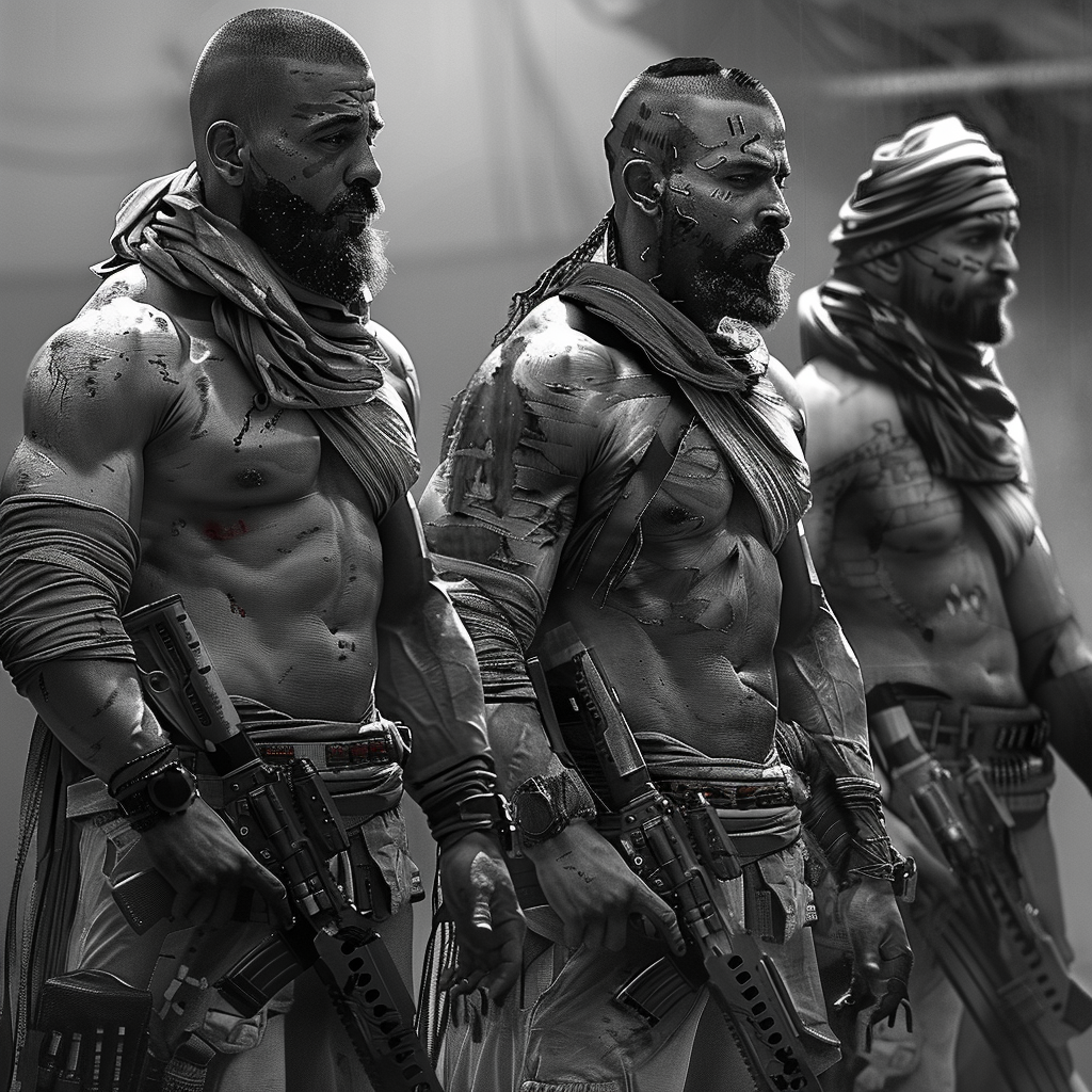 Short Muscular Arabic Soldiers