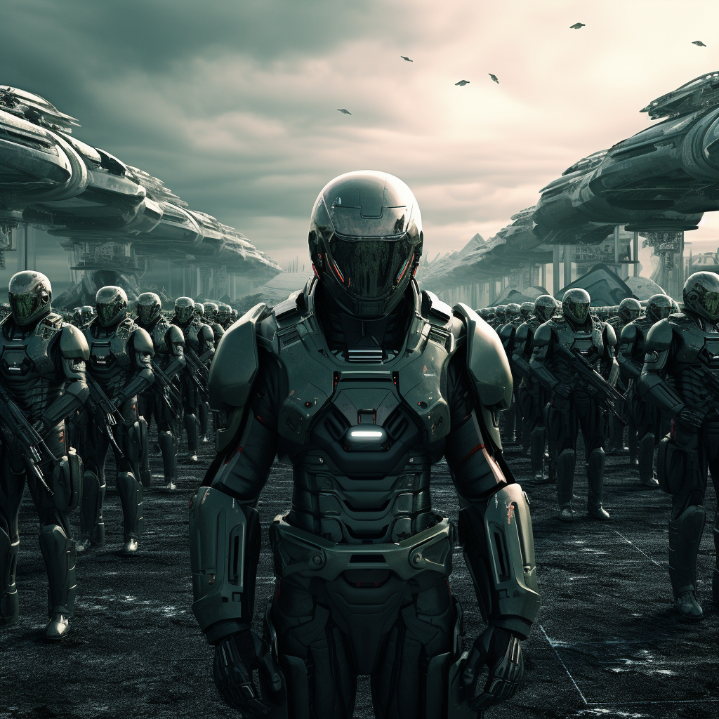 Futuristic Army Formation Picture