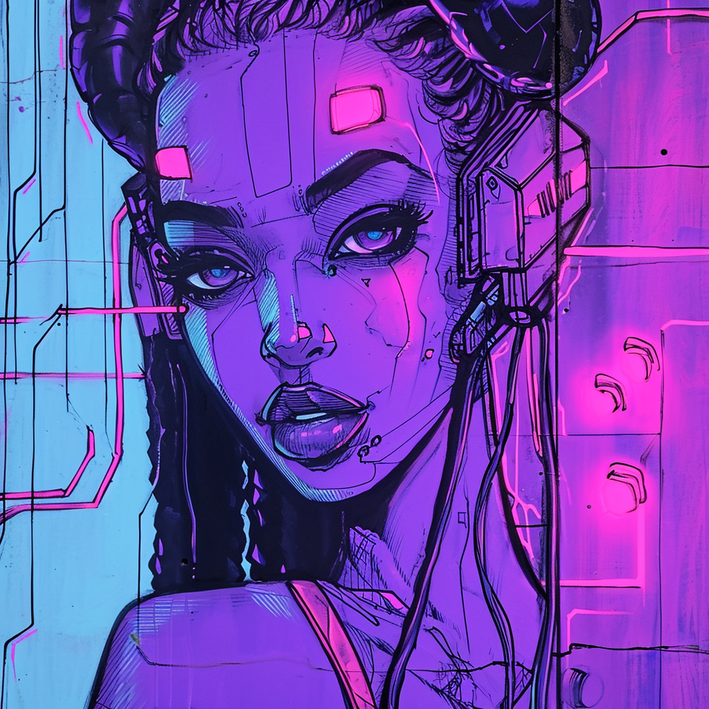 Futuristic Barbie Graffiti Style