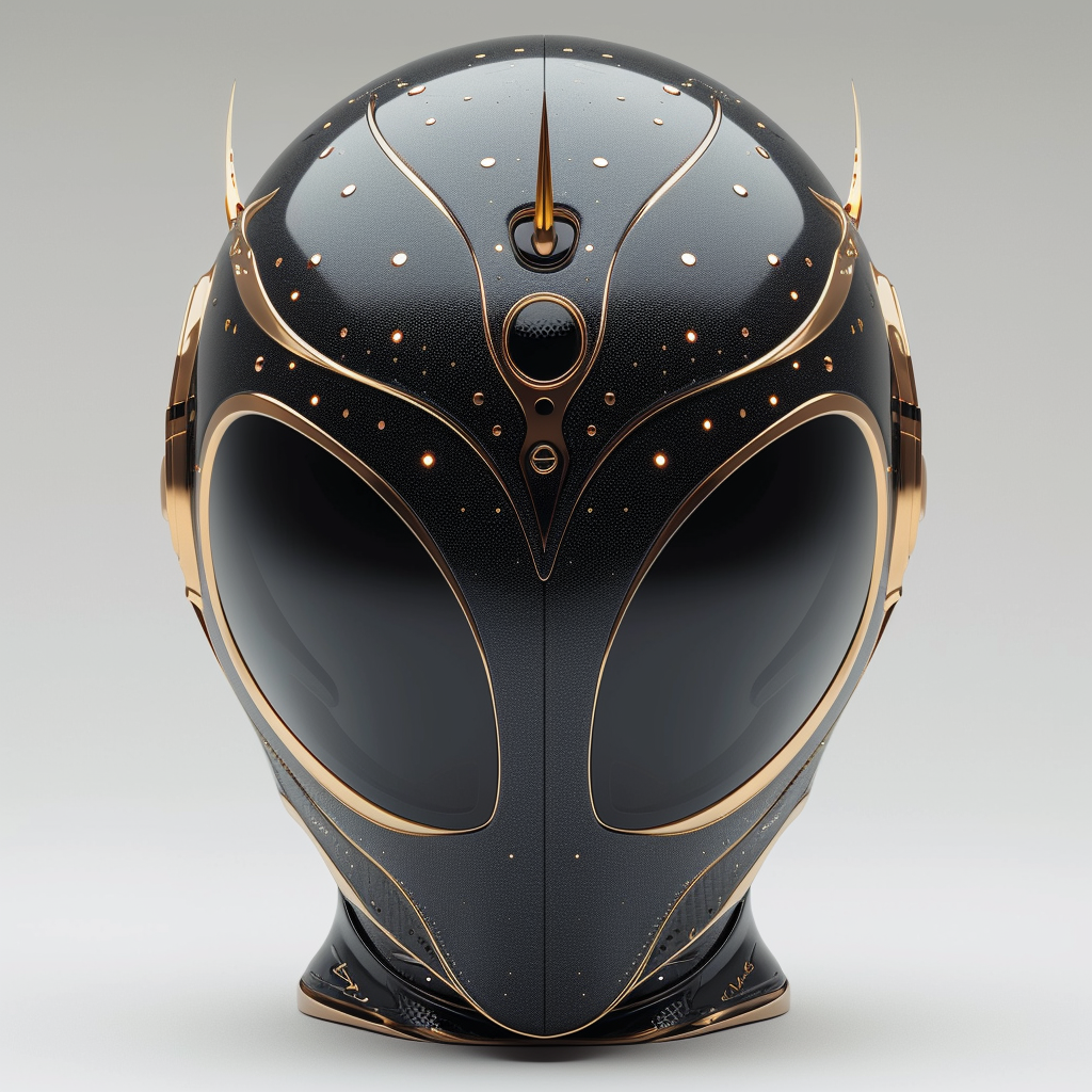 Gothic-style futuristic bike helmet with spikes