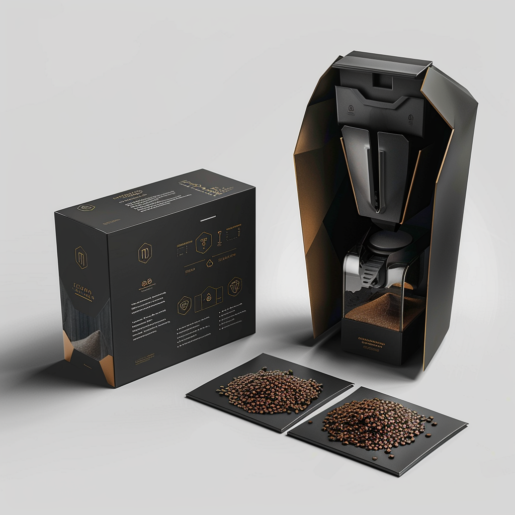 futuristic coffee packaging design