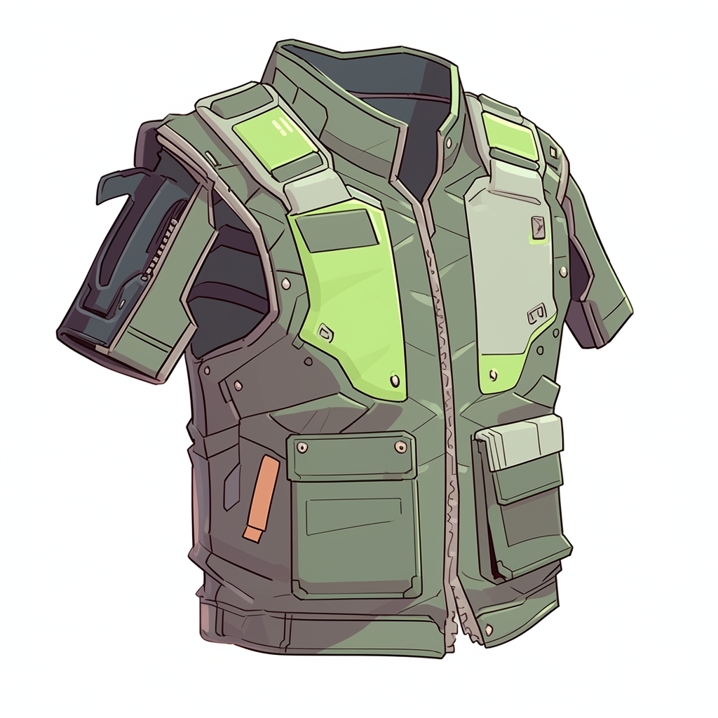 Cartoon Style Futuristic Kevlar Vest