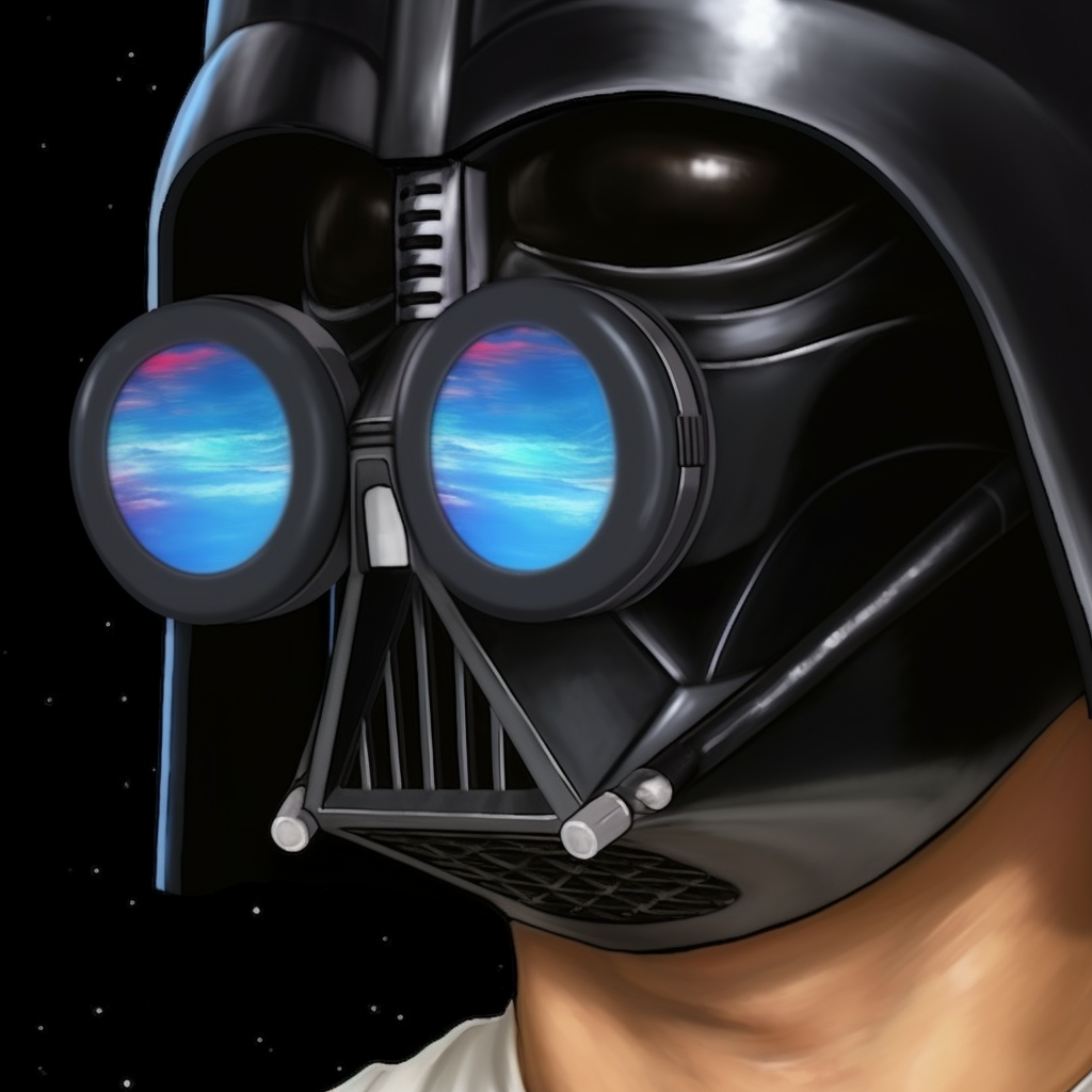 Detailed Darth Vader with Neon Vision Goggles