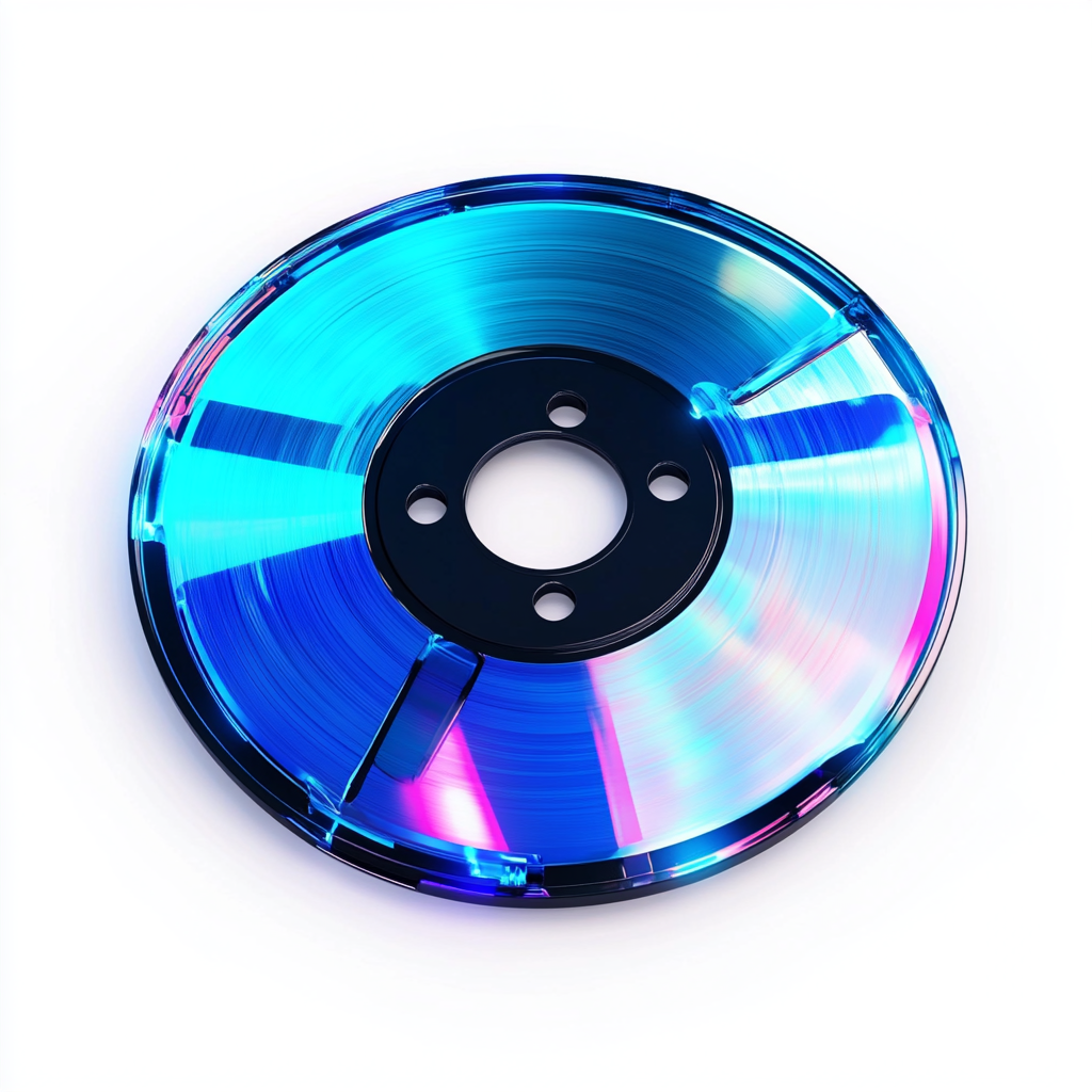 Blue Gradient Futuristic Disc Folder