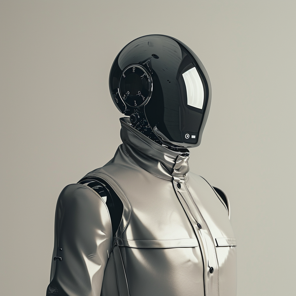 Futuristic Exhibition Robots Fashion Clothing