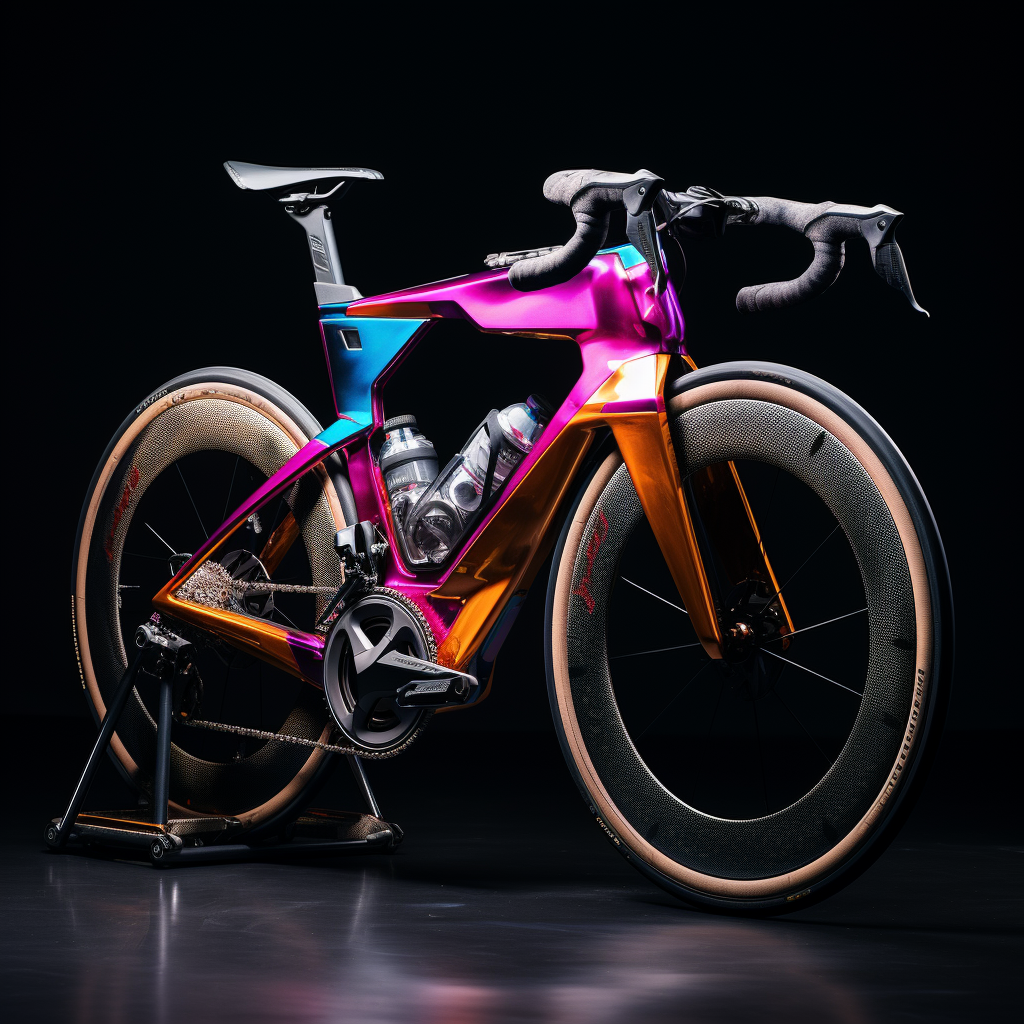 Futuristic Graphene Road Bike with Colorful Details