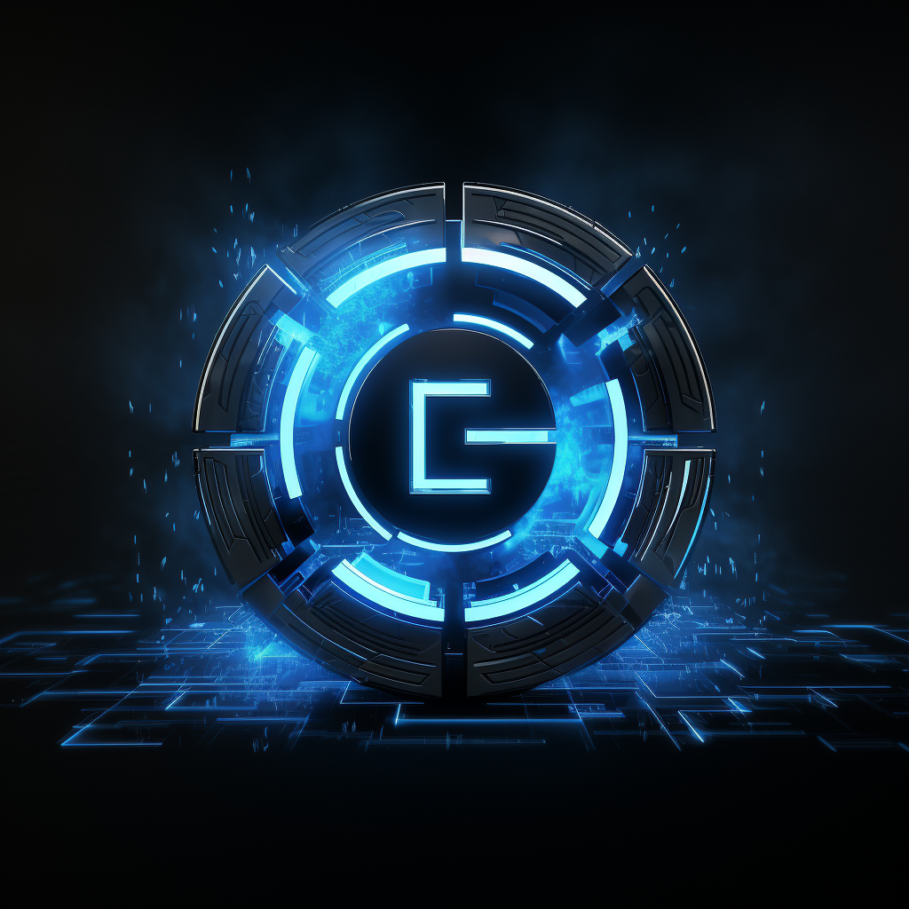 Futuristic high tech logo with a G