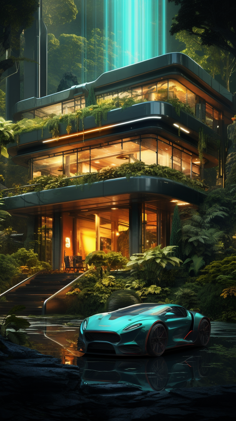 Futuristic Jungle House Image