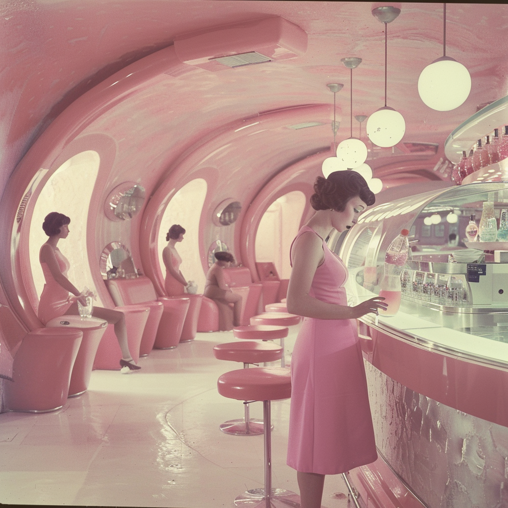 futuristic ice cream mid century modern