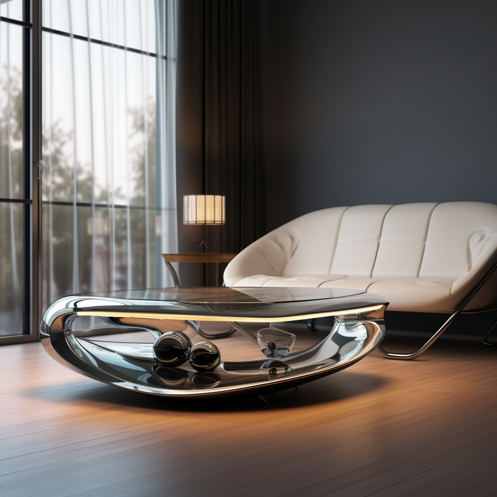 Stylish and futuristic coffee table