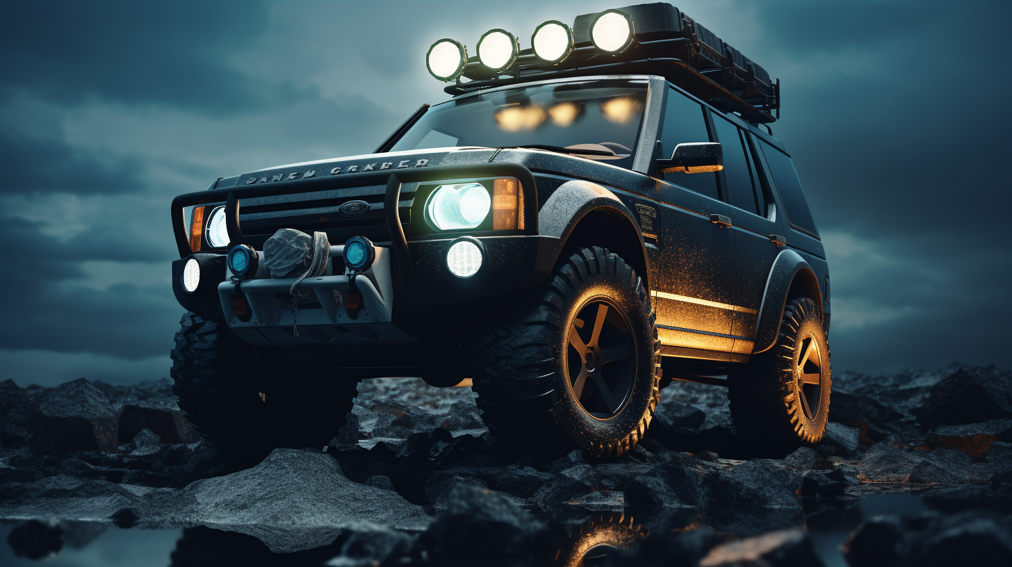 Futuristic Land Rover Discovery Off-Road