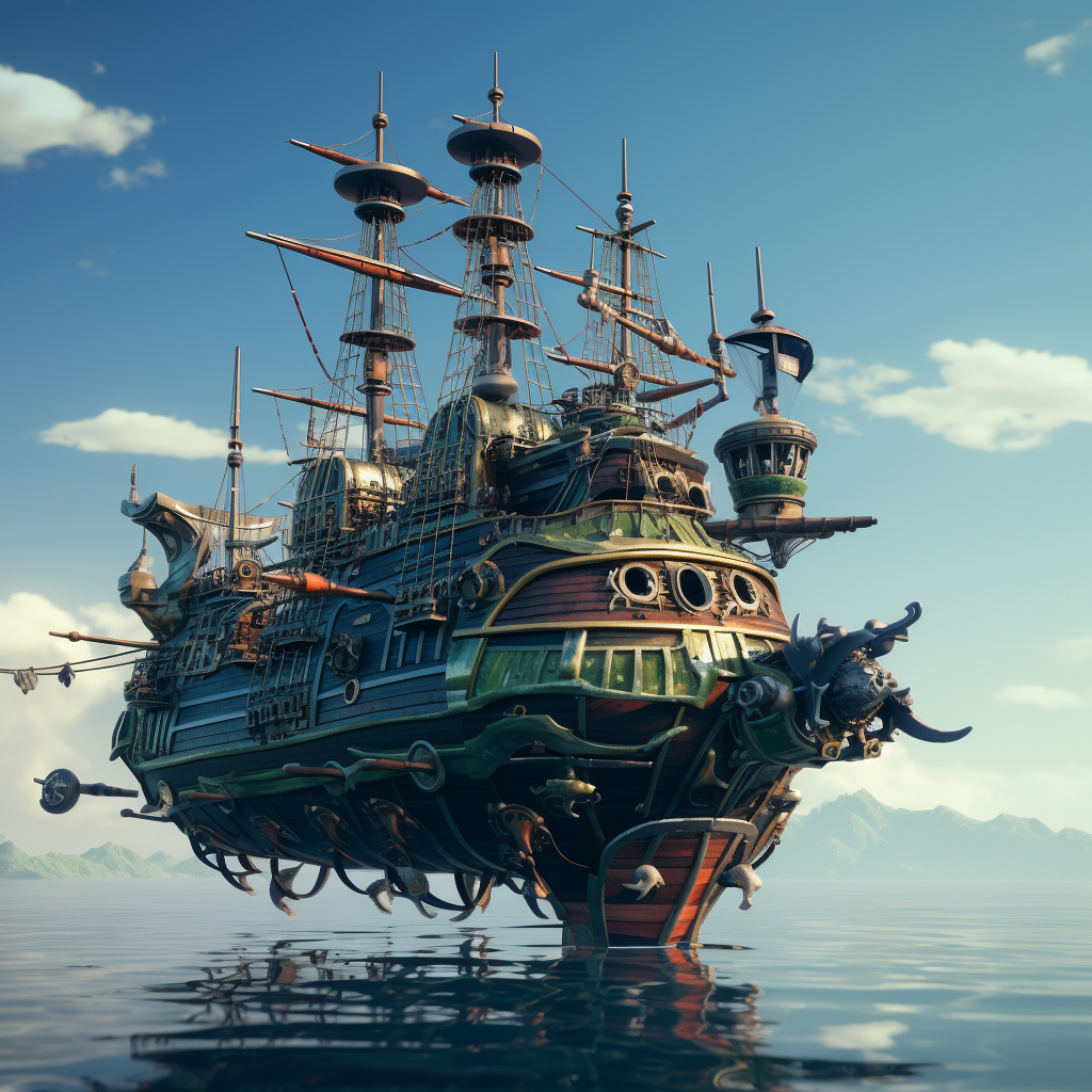 Metal galleon in Sea of Thieves