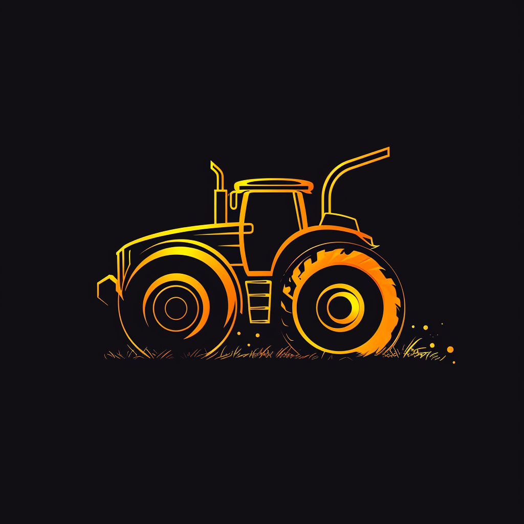 Futuristic minimal tractor company logo