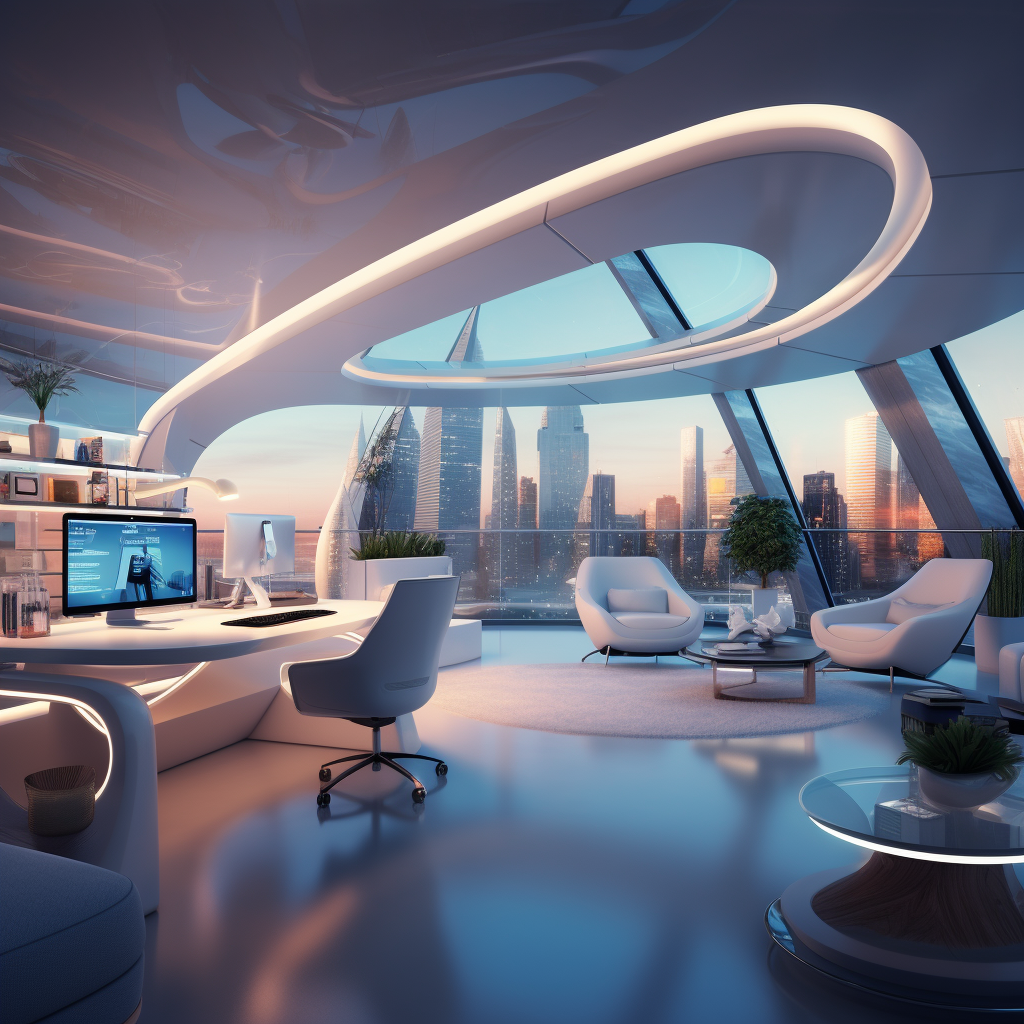 Futuristic office space in Dubai