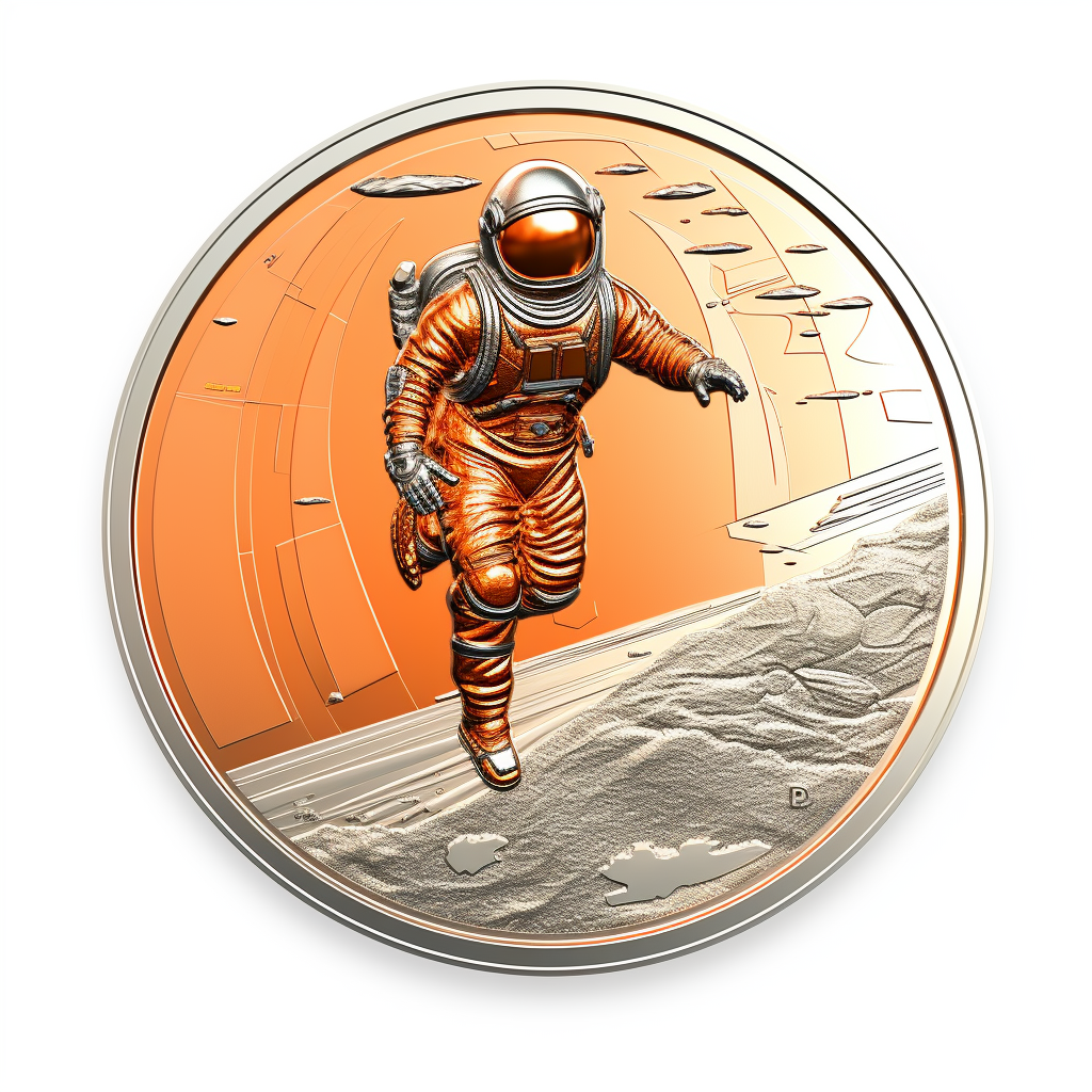 Futuristic Astronaut Landing on Planet Genesys