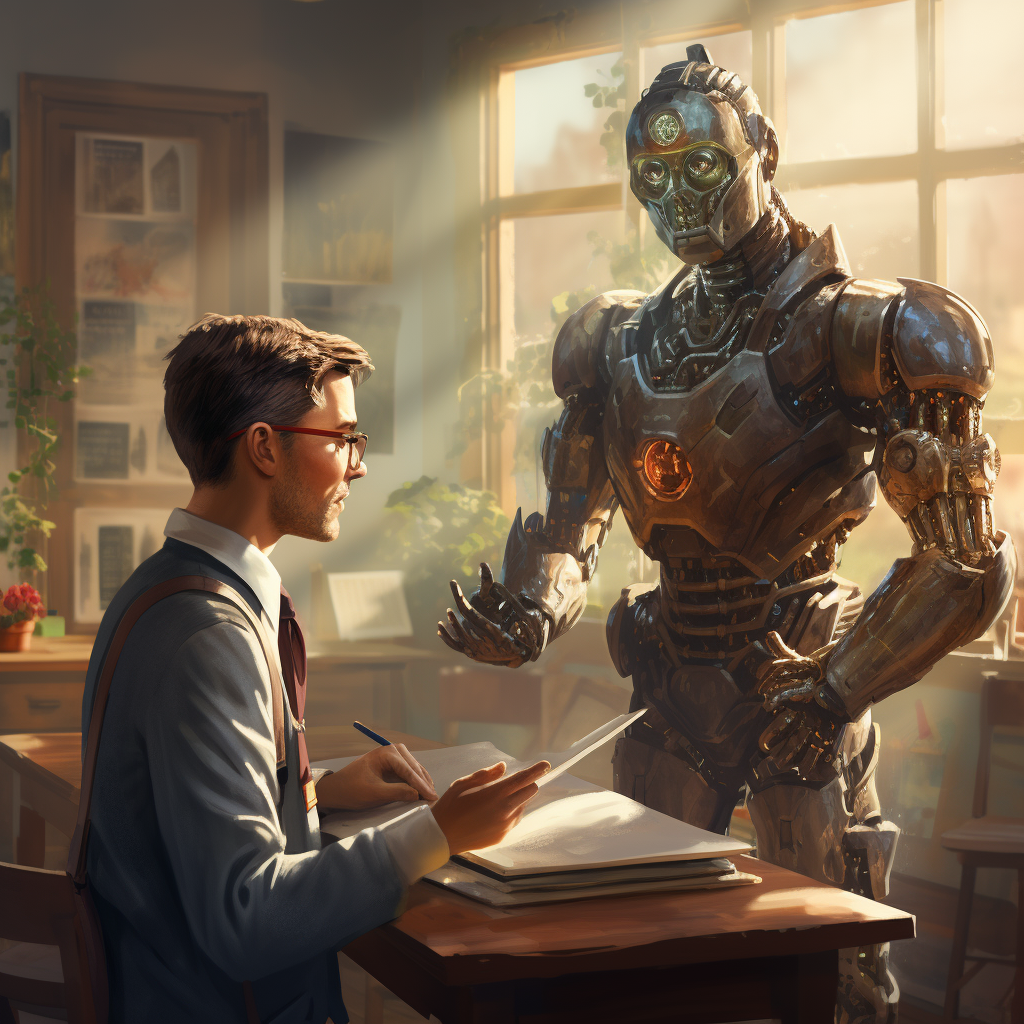 Futuristic Robot Teacher Image