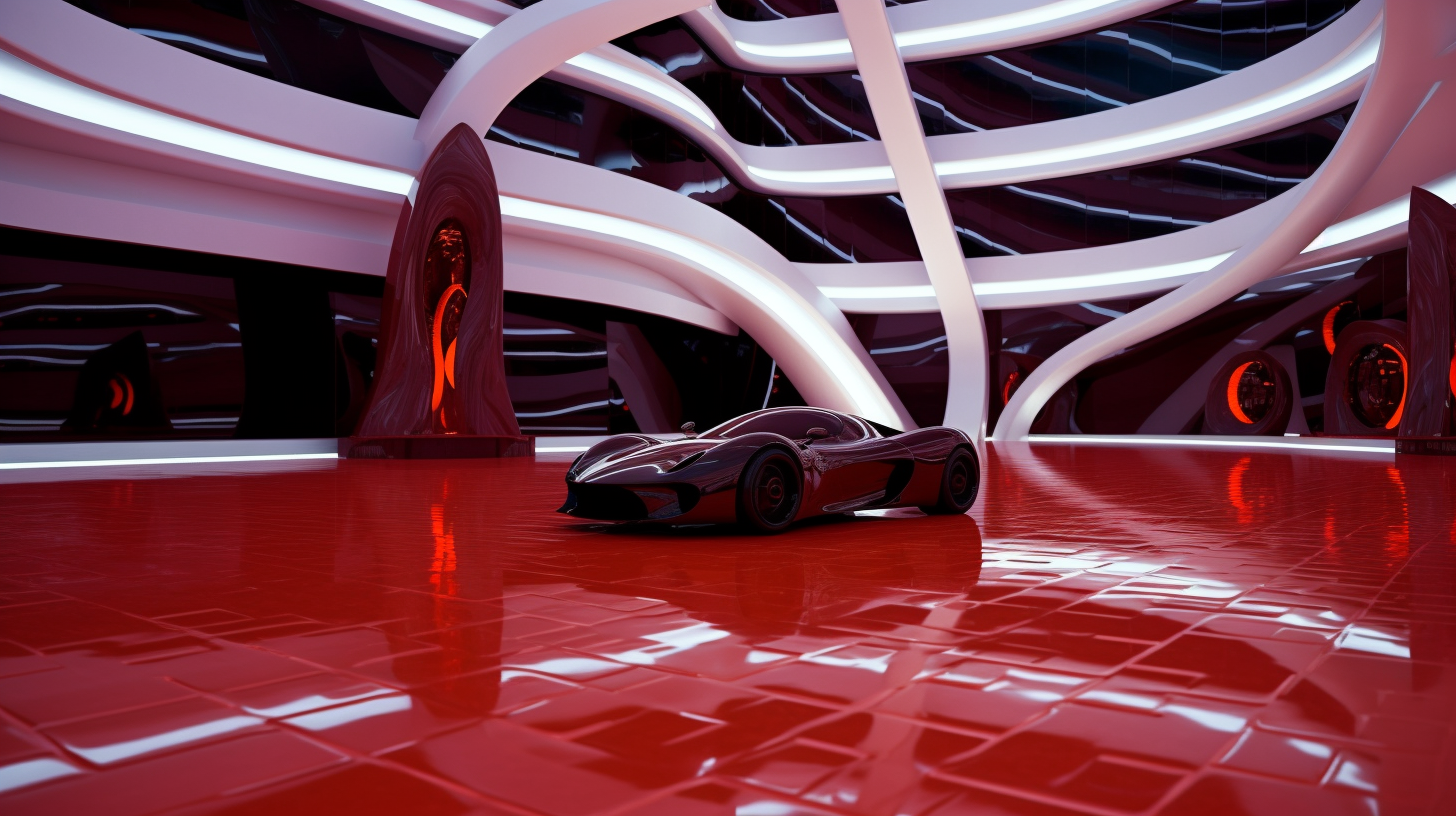 Futuristic Robots Hangar Interior Image