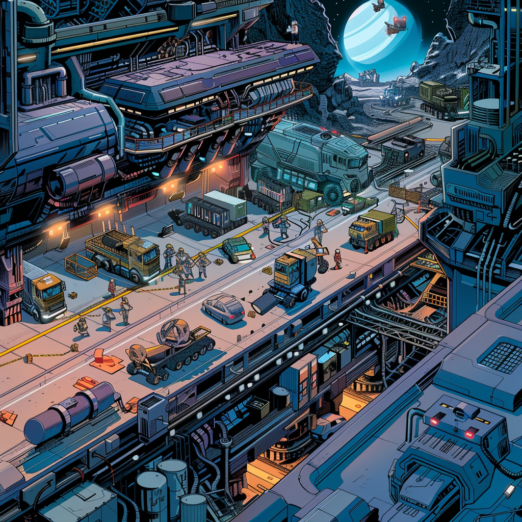 Sci-Fi Facility Heavy Vehicles Art