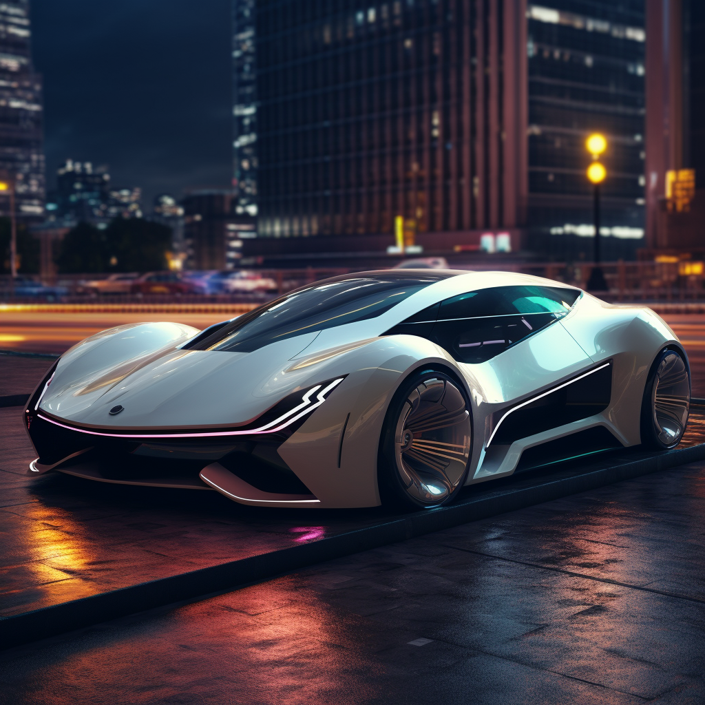 Sleek and Powerful Futuristic Sport Car