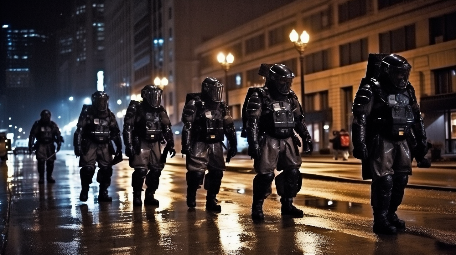 Futuristic street warriors in Chicago