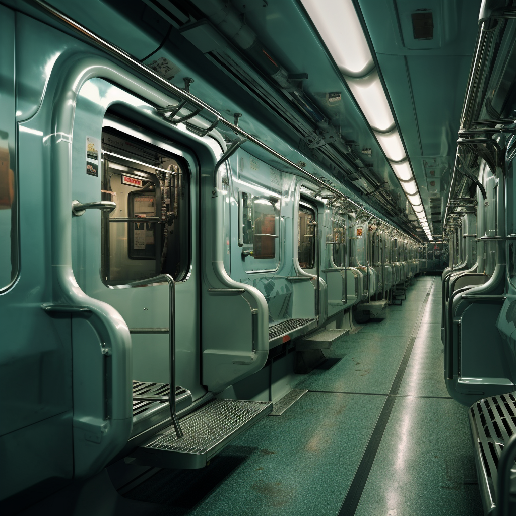 Ultra Realistic Futuristic Subway Train