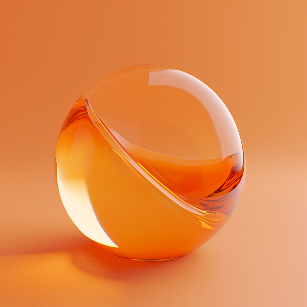 Futuristic Tech Item Zoom Solid Background Light Orange