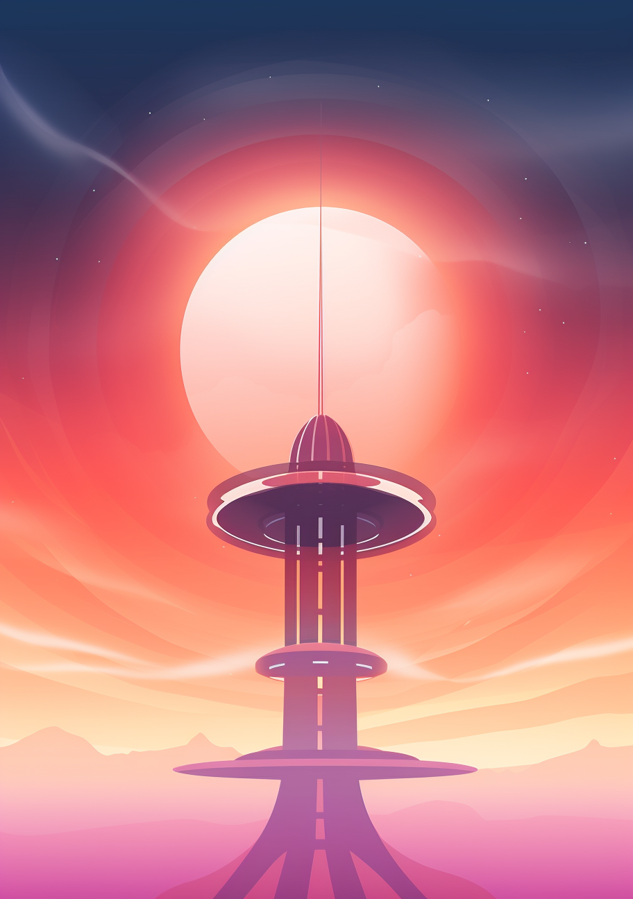 Futuristic Tower in the Sky