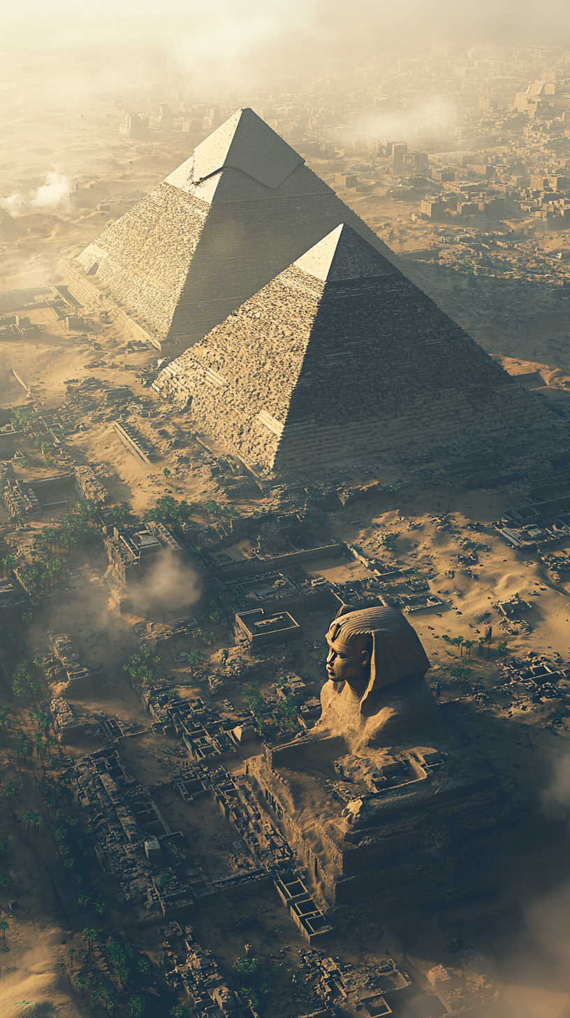 Abandoned Cairo Pyramids 2100 Landscape