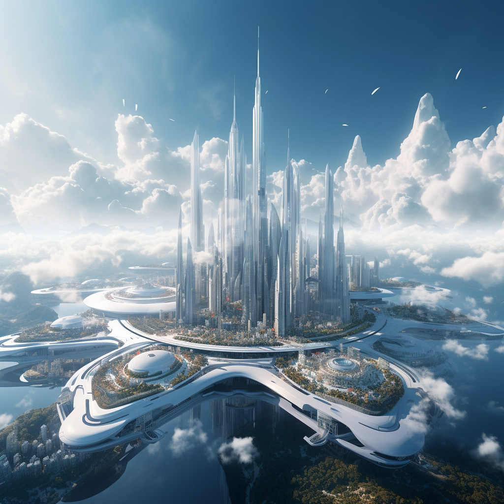 Image of a Super Realistic Futuristic City