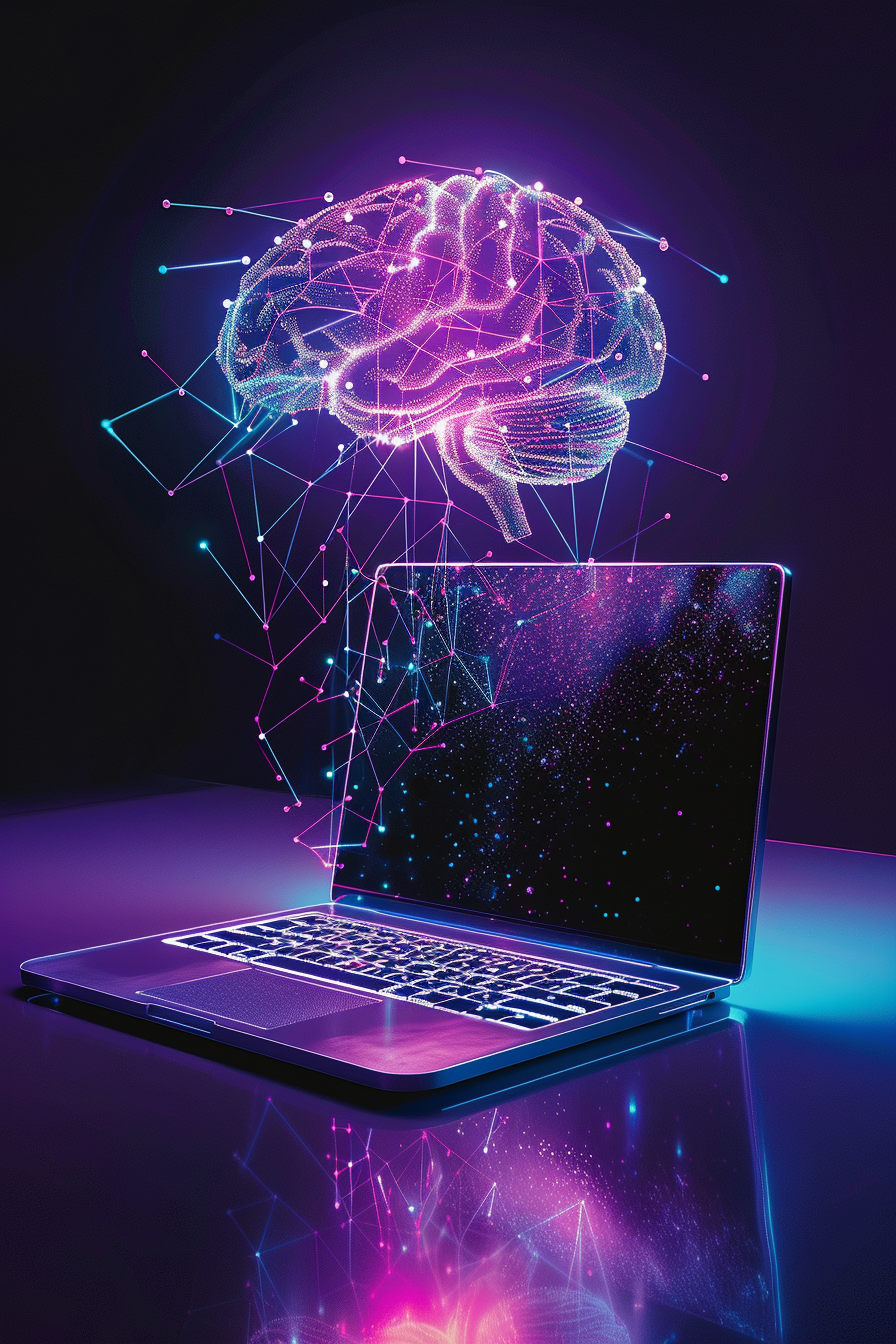 MacBook neural network digital workspace