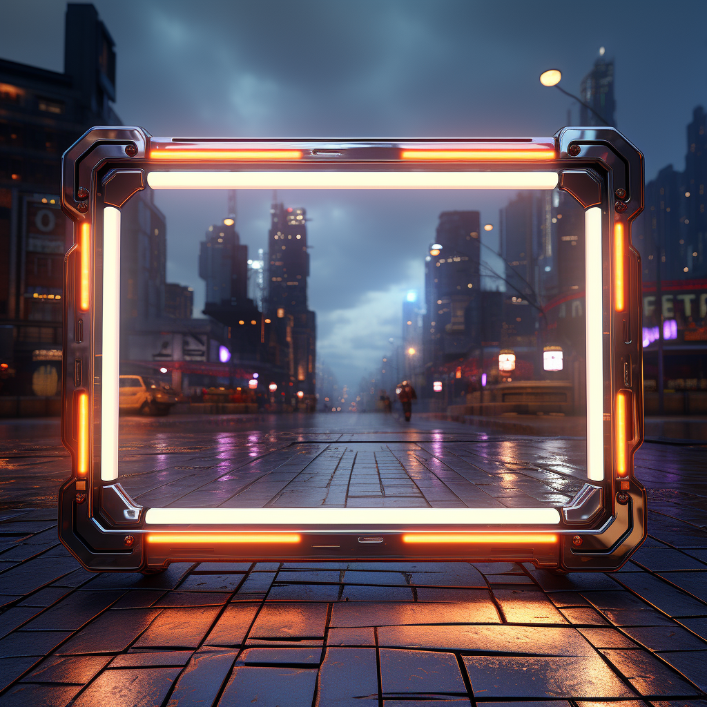 Futuristic rectangle simple frame