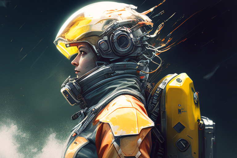 Futuristic Space Suit Artwork