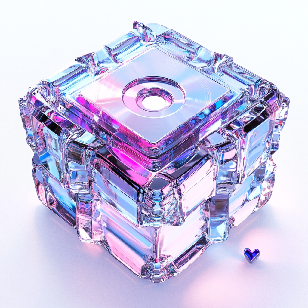 Frozen square techno CD case