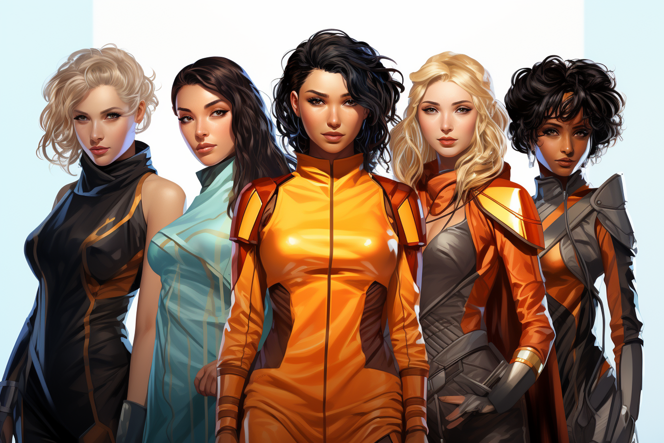 Women in Futuristic Clothing