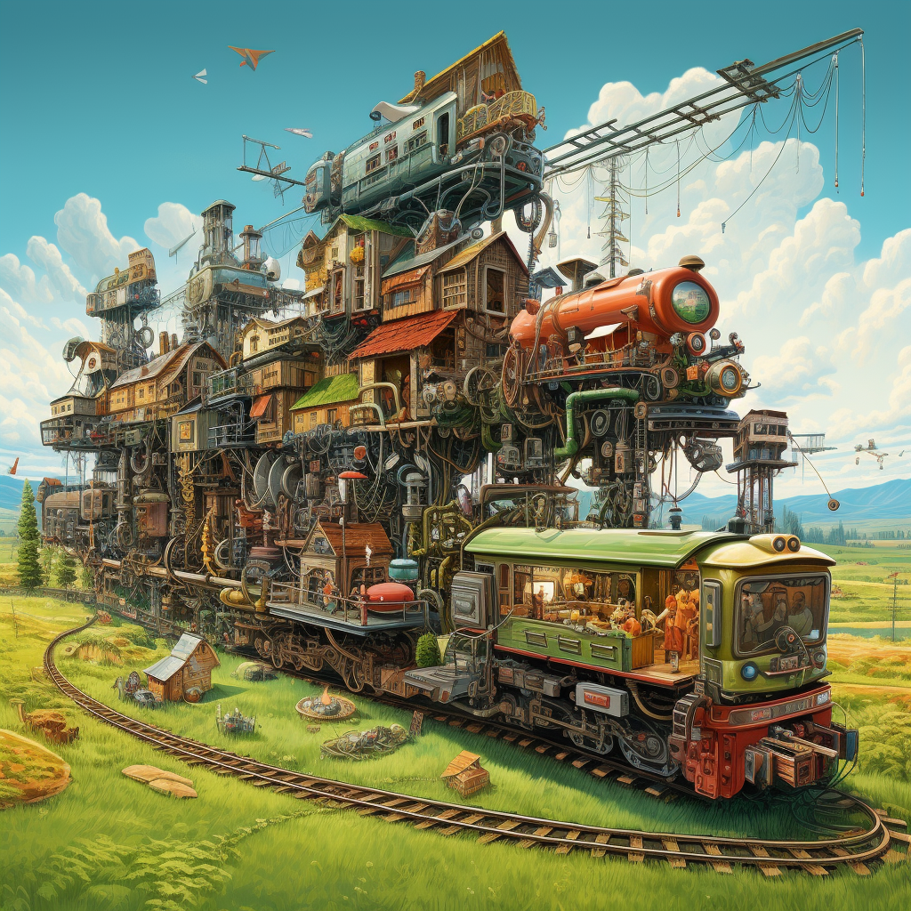 Perpendicular Gadgets and Farms Train