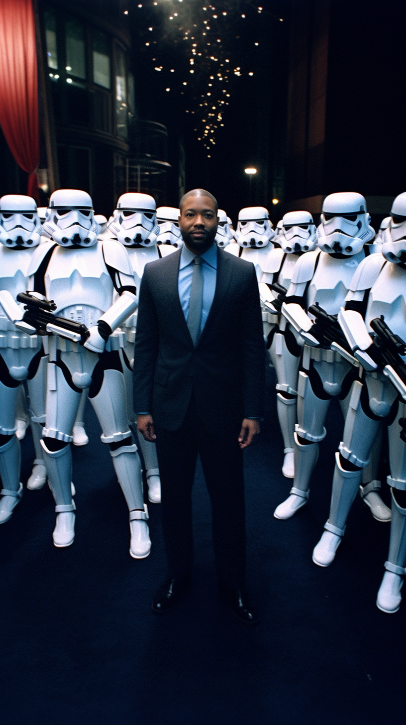 Galactic Imperial Supreme with Blue Stormtroopers