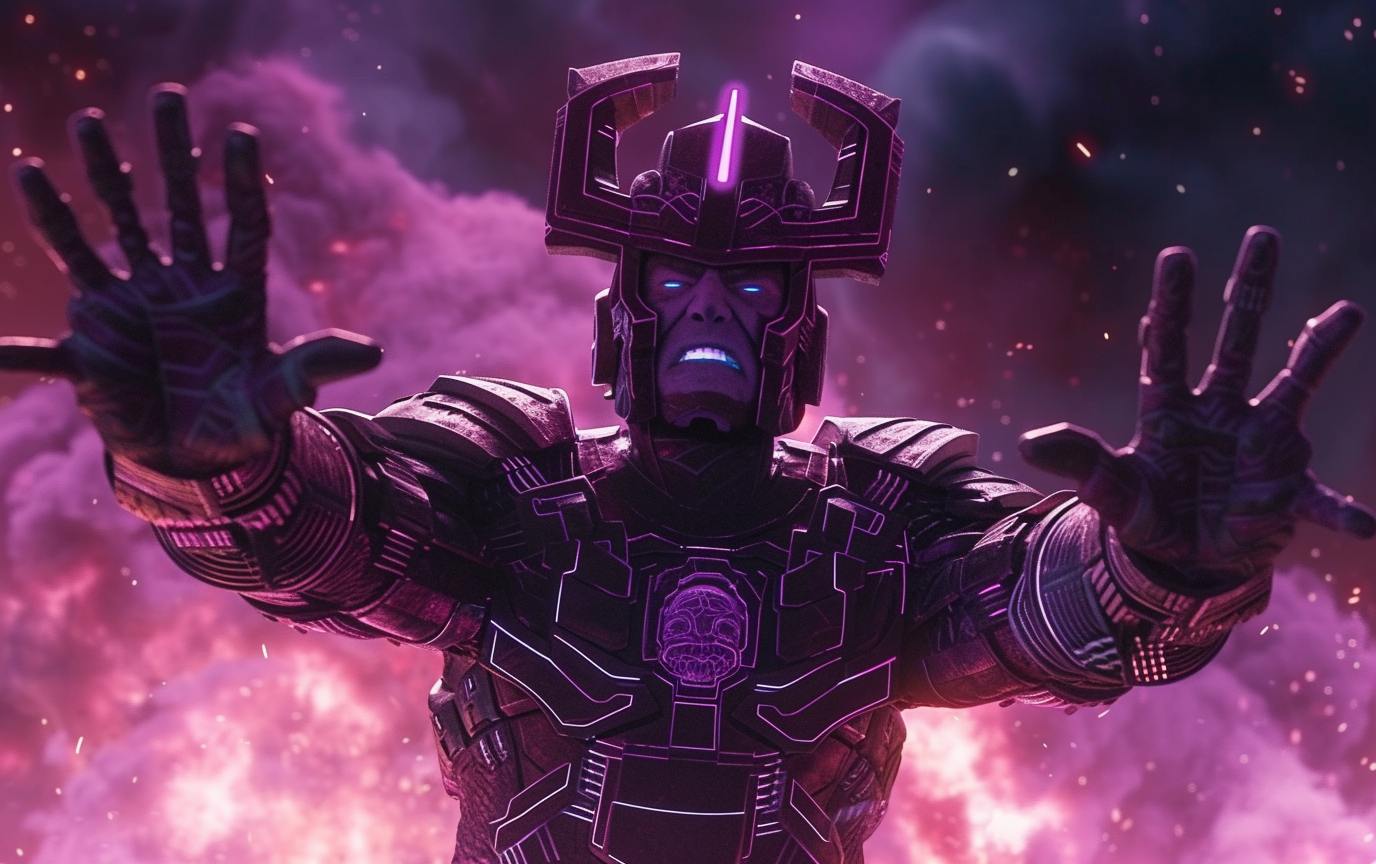 Marvel Comics Galactus in Dramatic Scene