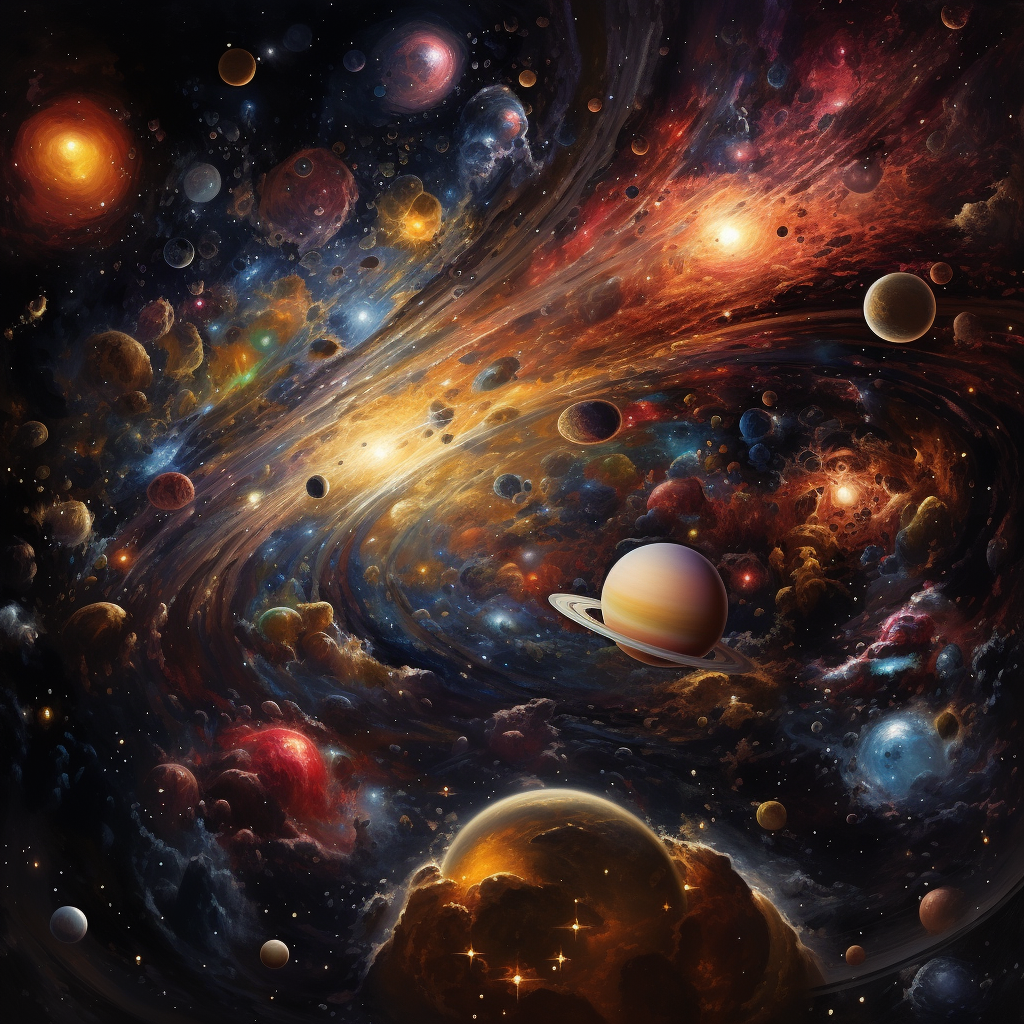 Beautiful galaxies, planets, and celestial objects