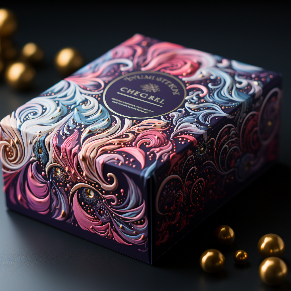 Galaxy ice cream box packaging