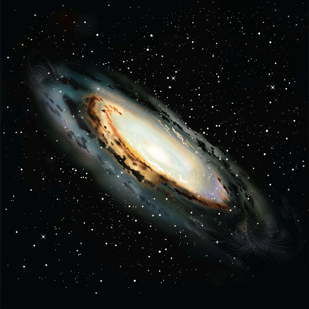 Beautiful Galaxy Vector Illustration Night Sky