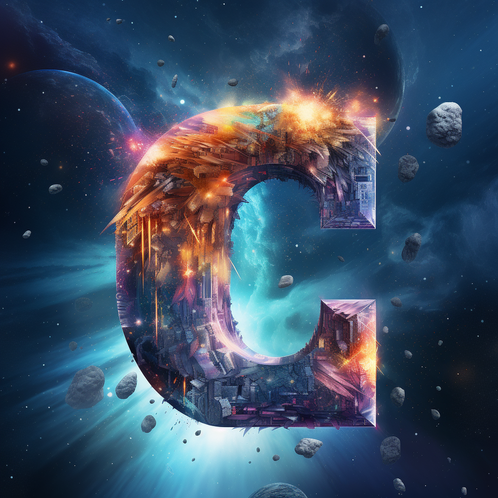 C Alphabet in a cosmic galaxy